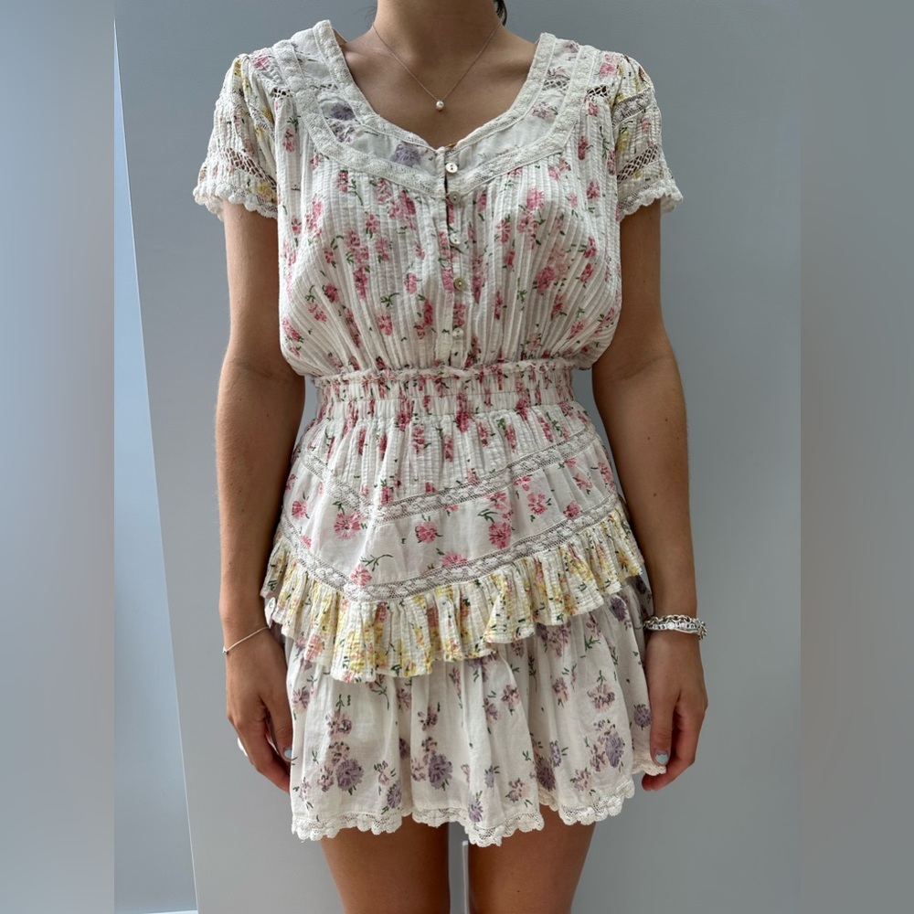 LoveShackFancy -  Jerome Floral-Print Cotton Mini Dress
